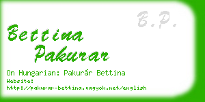 bettina pakurar business card